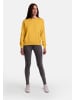 CASH-MERE.CH Bio Baumwolle Oversize Style Rundhals Pullover in Zitronengelb