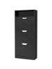 VASAGLE Schuhschrank Custos in Schwarz - (B)60 x (H)139 x (T)24 cm