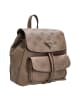 Guess Cresidia II SML - Rucksack (black logo) in dark taupe logo