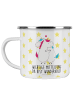 Mr. & Mrs. Panda Kaffeetasse Einhorn Mitteilung mit Spruch in Weiß