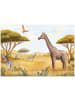 WALLARENA Fototapete Kinderzimmer Tiere in Beige