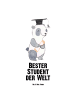 Mr. & Mrs. Panda Trinkflasche Pinguin Bester Student der Welt mi... in Weiß