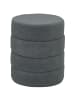 HOMCOM Fußhocker-Ø40 x 45H cm-Dunkelgrau