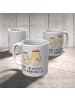 Mr. & Mrs. Panda Kindertasse Bären mit Blumenkranz mit Spruch in Grau Pastell