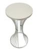 Mauro Ferretti Couchtisch aus silberfarbenem Metall, Ø 40 x 79 cm