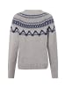 FYNCH-HATTON Wollpullover in grau marine - 0001