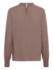 Kaffe Langarm-Bluse KAdina Regular fit in Deep Taupe
