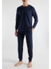 Bugatti Pyjama Messina in blau-dunkel-uni