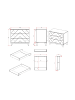 58 aufm Kessel WICKELKOMMODE Kamillah 100x89x57 aus MDF in Satin Weiß