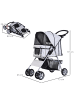 Pawhut Hundebuggy 75L x 45B x 97H cm