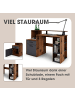 byLiving Schreibtisch LOUIS in Old Wood (Altholz-Optik) - B 140, H 89, T 55 cm