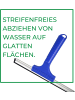 Novaliv Novaliv 4X Fensterabzieher 35 cm Aluleiste mit Gummilippe für streifen in blau