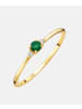 Diamant L'éternel Ring aus 375 Gelbgold mit Diamant mit Smaragd