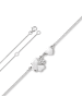 ONE ELEMENT  Zirkonia Kleeblatt Halskette aus 925 Silber   45 cm  Ø in silber