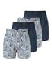 Schiesser Boxershorts Singel-Jersey in Dunkelblau / gelb
