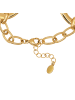 Steel_Art Gliederarmband Damen Eleonora silberfarben poliert in goldfarben