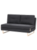 Beliani 3-tlg Schlafsofa JERSLEV in Schwarz/Braun