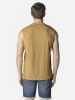 KOROSHI Herren t-shirt boxen baumwolle druck in gold
