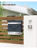 SONGMICS Briefkasten Poster in Anthrazit-Silbern - (B)10.5 x (H)37 x (T)37 cm