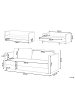 Beliani 3-Sitzer Sofa EKSJO in Gelb - (W) 220 x (H) 87 x (L) 102 cm