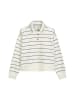 Marc O'Polo DENIM Gestreiftes Polo-Sweatshirt relaxed in Offwhite