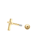 Glanzstücke München Piercing Kreuz aus Sterling Silber in gelbgold