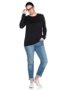 sheego Pullover in schwarz