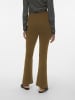 Vero Moda Lockere Stoffhose Stretch Flare Pants mit Schlag VMLIVA in Braun