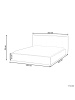 Beliani Doppelbett LESTRE in Grün/Schwarz - (W) 221 x (H) 95 x (L) 221 cm