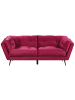 Beliani 3-Sitzer Sofa LENVIK in Rot/Schwarz - (W) 210 x (H) 75 x (L) 90 cm