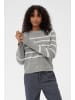 Kaffe Strickpullover KAerin Regular fit in Light Grey Melange Chalk Strip