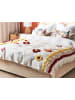 Beliani Kuscheldecke AMROHA in Bunt/Rot/Beige - (W) 130 x (H) 1 x (L) 180 cm