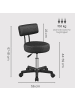 SONGMICS Arbeitshocker Activo in Tintenschwarz - (B)50 x (H)83.5 x (T)50 cm
