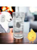 Mr. & Mrs. Panda Blümchentailglas Avocado Glücklich mit Spruch in Transparent