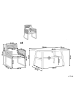 Beliani 5-tlg Gartentisch Set CANETTO in Schwarz/Braun