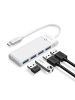 Orico PAPW4A-C3 USB-Hub mit 4 Anschlüssen (4x USB-A 3.0, 1,8 m Kabel) – Weiß