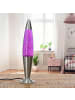 Licht-Erlebnisse Lavalampe EEK G Ø 11 x (H)42 cm in Silber Glitter (Violett) ViolettSilber Glitter (Violett) Violett