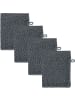 REDBEST Frottier, Jacquard Waschhandschuh 4er-Pack Palmdale in anthrazit