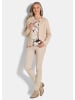 GOLDNER Kurzgröße:  Cardigan aus Baumwolle, Rundhals in beige