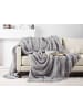 Beliani Kuscheldecke VELLA in Grau - (W) 220 x (H) 3 x (L) 240 cm