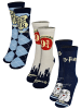 Harry Potter 3er Pack Harry Potter Socken Hedwig Gleis 9 3/4 Strümpfe in blau/weiß