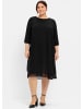 sheego Chiffonkleid in schwarz