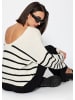 SASSYCLASSY Pullover mit tiefem Rückenausschnitt in Offwhite