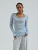 Seamless Basic Top Cotton in Hazy Sky