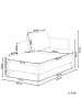 Beliani Chaiselongue SIEVOZ in Beige/Schwarz - (W) 155 x (H) 84 x (L) 85 cm rechtsseitig