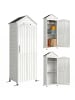 Outsunny Geräteschuppen in Weiß 85L x 58B x 213H cm