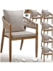 tectake Outdoor-Sessel im Rope-Design aus Akazienholz, wetterfest, 59x58x76