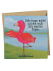 Mr. & Mrs. Panda Einladungskarte Flamingo Yoga Design mit Spruch in Weiß