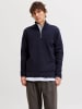 Jack & Jones Sweatshirt mit halbem Reißverschluss in Night Sky