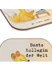 Mr. & Mrs. Panda Holzuntersetzer Fuchs Beste Kollegin der Welt D... in Weiß